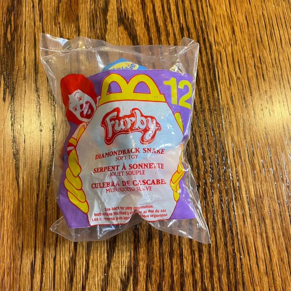 2000 McDonald's Happy Meal Furby #12 Diamondback Snake Soft Toy